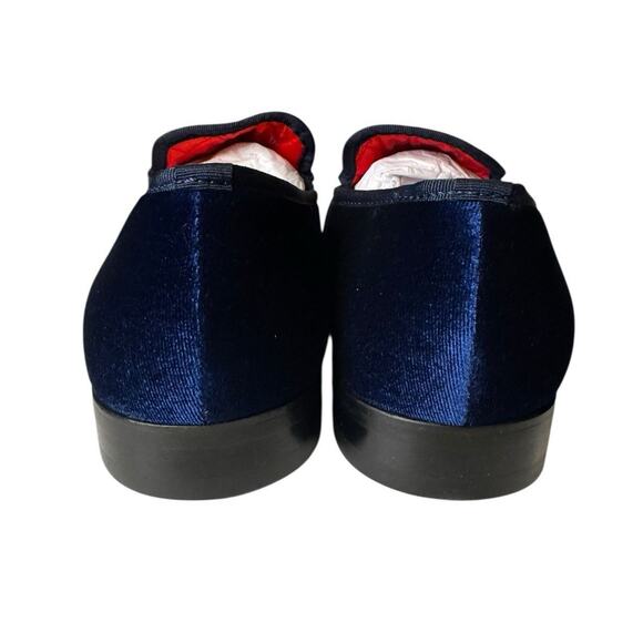 Elan Roman NEW Blue Velvet Men's Dress Shoes, Size 44 US Size 10 Luxury Formal - Picture 3 of 8